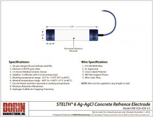 STELTH 6 Silver 3.5" Reference Electrodes | Drawing | BORIN